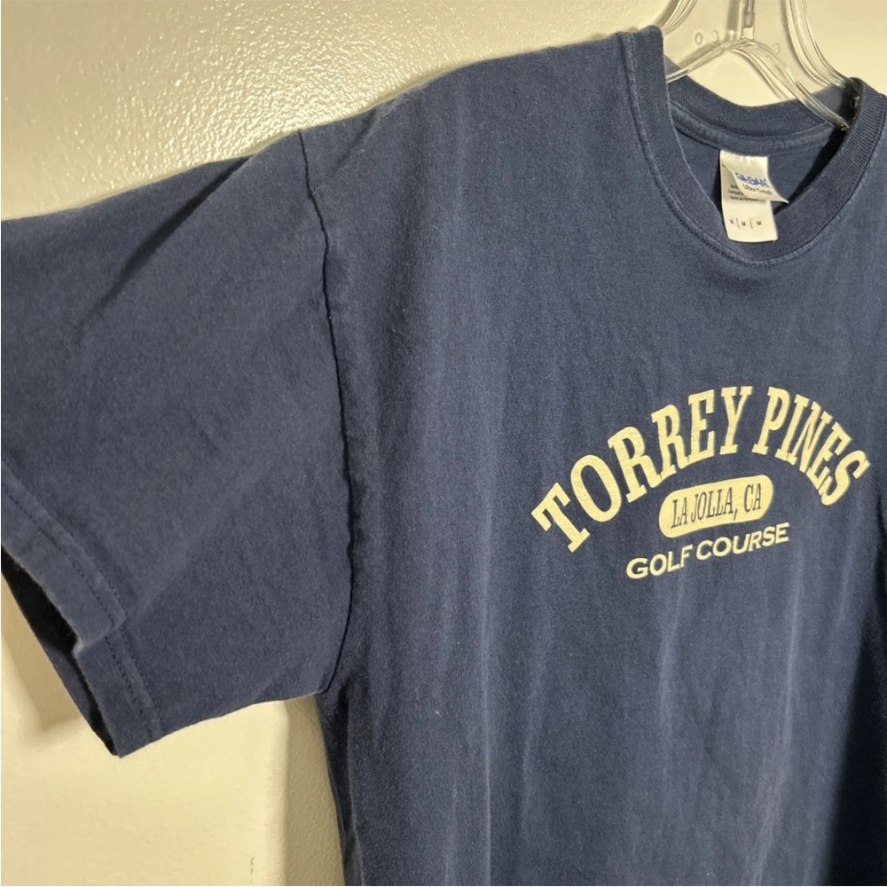 Torrey Pines Golf Course Gildan Y2K Navy Blue Men’s T-shirt La Jolla CA Size Med - Picture 5 of 8